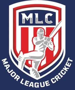 Major league cricket logo batsman ans MLC