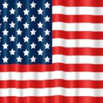 American flag with curves