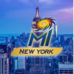 MI New York Major League Cricket Team Logo with its respective city