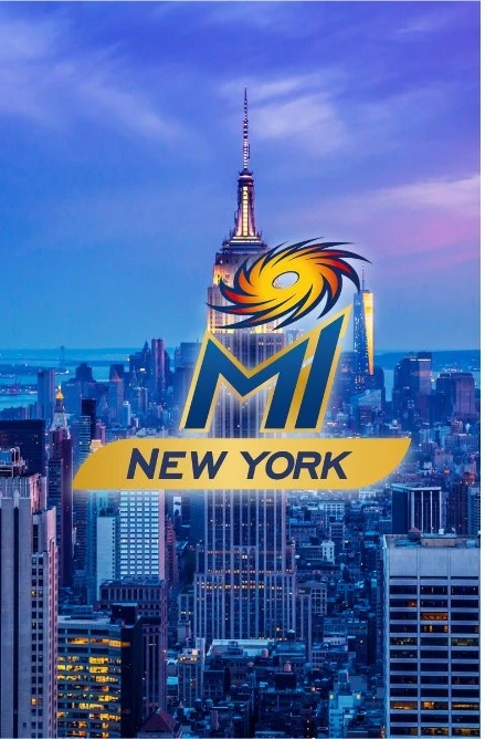 MI New York Major League Cricket Team Logo with its respective city