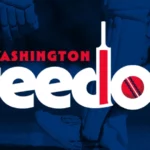 Washington freedom name and logo with bat in red white and blue